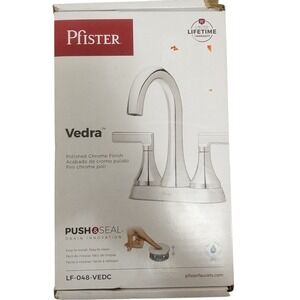 Pfister Vedra 2-Handle 4" Centerset Bathroom Faucet in Polished Chrome
